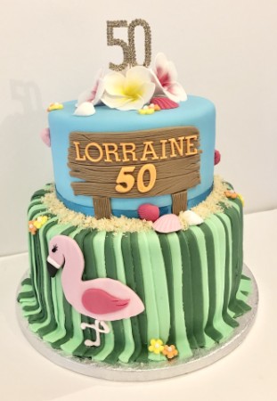 Tropical theme cake Tropical theme cake