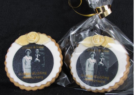 Golden Anniversary cookies