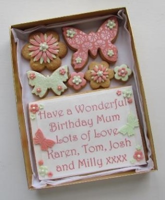 Flowers &  Butterflies Cookie Card