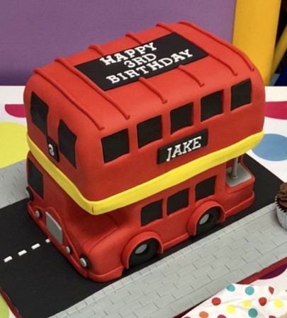 Big Red Bus cake Big Red Bus cake