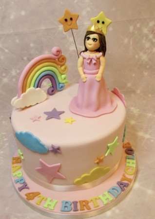 Rainbow princess cake Rainbow princess cake