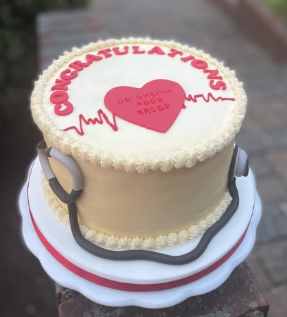 Medical graduation cake