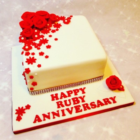 Ruby Wedding Anniversary cake Ruby Wedding Anniversary cake