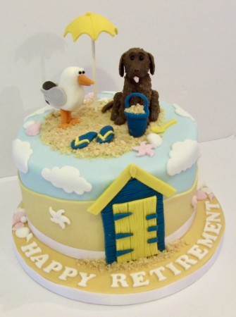 Beach life retirement cake Beach life retirement cake